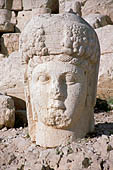 Nemrut Dagi Milli Parki, the tomb of King  Antiochos I, west terrace, statue of Commagene goddess